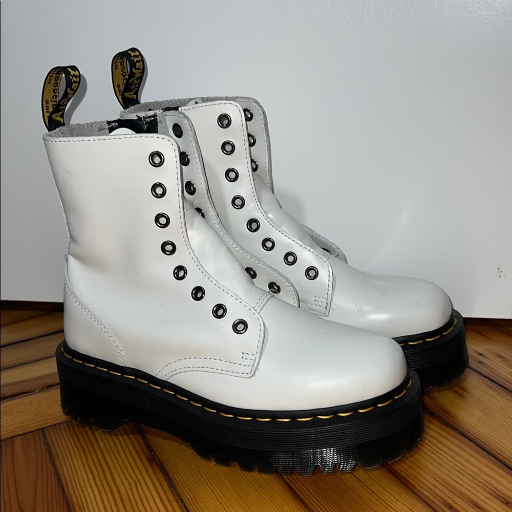 Dr. Martens JADON White Combat Boots